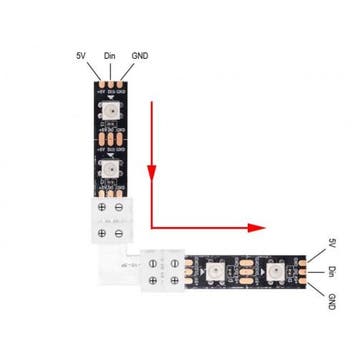 RGB LED strips Click Connector L vorm 1st, Verzenden, Nieuw
