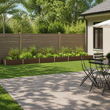vidaXL Verhoogd Tuinbed Zwarte walnoot 480 x 80 x 24 cm, Minder dan 30 cm, Verzenden, Nieuw, Metaal
