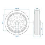 ProPlus Neuswielband - Metalen velg - Massief rubber - Ø..., Auto diversen, Aanhangwagen-onderdelen, Ophalen of Verzenden, Nieuw