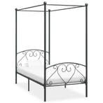 vidaXL Hemelbedframe metaal grijs 120x200 cm, Huis en Inrichting, Slaapkamer | Bedden, Verzenden, Nieuw, Twijfelaar, 120 cm