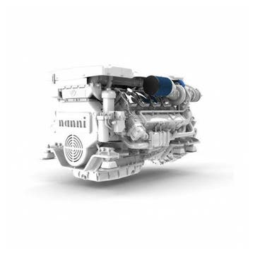 Bieden: Nanni Scania N16.1150 V8 1150 HP Marine Diesel Inbo, Watersport en Boten, Buiten- en Binnenboordmotoren, Ophalen of Verzenden