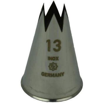 Spuitmondje gekarteld 6 Tands RVS 13mm, Verzenden, Nieuw