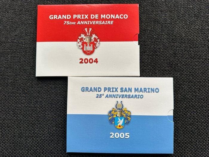 Monaco, San Marino. Probe Set 2004/2005 Grand Prix (2, Postzegels en Munten, Munten | Europa | Niet-Euromunten