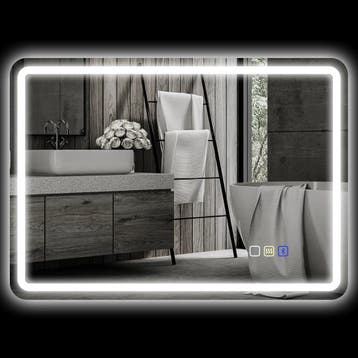 TRUUSK Badkamerspiegel Met Verlichting 50x70 cm - LED Spiege, Verzenden, Nieuw