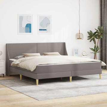 vidaXL Bedframe met matras 2 st Verwijderbare hoes, Verzenden, Nieuw, Stof