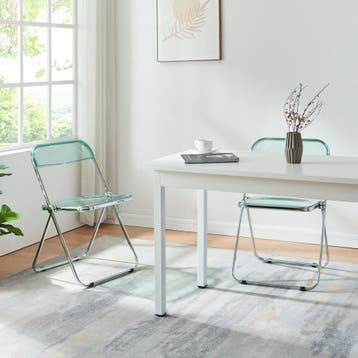 Klapstoel set van 2 Pornainen 74x46x47 cm mintgroen [en.casa, Verzenden, Nieuw