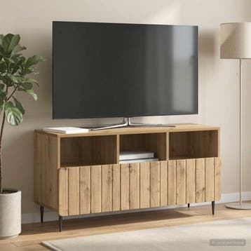vidaXL TV-kast 102 x 34,5 x 50 cm Artisanaal eiken Bewerkt, Minder dan 50 cm, Verzenden, Nieuw, Minder dan 100 cm
