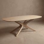 Mooddi Eettafel Trapani (Deens) Ovaal met Spinpoot, Huis en Inrichting, Tafels | Eettafels, Eikenhout, Scandinavisch, Vijf personen of meer
