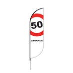 Proflag Beachflag Convex S-60 x 240 cm - Abraham 50 Jaar..., Ophalen of Verzenden, Nieuw