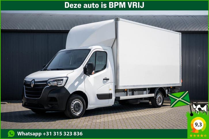 Renault Master **2.3dCi | Bakwagen met Laadklep | LED |, Auto's, Bestelauto's, Lease, Handgeschakeld, Wit, Renault, Zwart, Stof