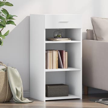vidaXL Dressoir 45x42,5x93 cm bewerkt hout wit, Verzenden, Nieuw, Overige houtsoorten, Minder dan 50 cm