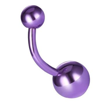 Fako Bijoux - Navelpiercing - Titanium - Paars, Verzenden, Nieuw