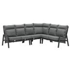 Caribbean verstelbare hoek loungeset 6 delig antraciet met, Ophalen of Verzenden, Nieuw, Aluminium