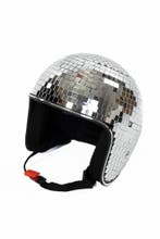 Discobal Helm Spiegeltjes Dames Heren maat 56 t/m 60 Disco R, Ophalen of Verzenden, Nieuw, Feestartikel, Carnaval