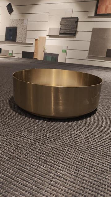 Waskom goudkleur - geborsteld messing 36cm - 0069, Doe-het-zelf en Verbouw, Sanitair, Ophalen, Nieuw, Wastafel