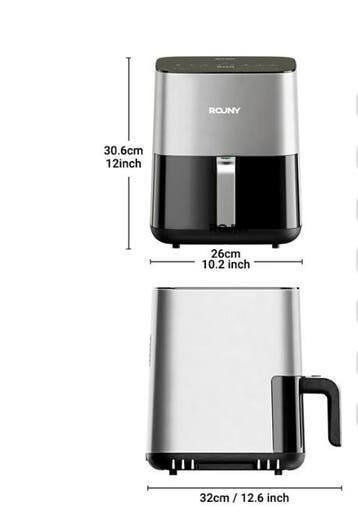 Airfryer 5L Kijkvenster Touch Heteluchtfriteuse, Verzenden, Nieuw