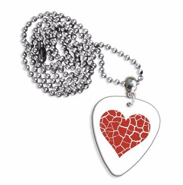 Plectrum ketting of sleutelhanger van beschadigd hart love, Ophalen of Verzenden, Nieuw