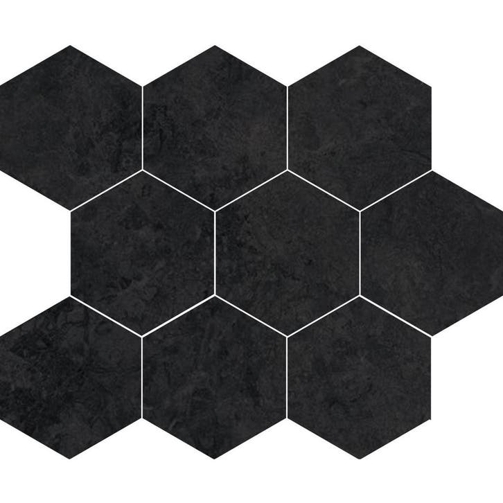 Mozaïek Cristacer Titanium 35.5x29.2cm Hexagon Graphite, Doe-het-zelf en Verbouw, Tegels, Ophalen of Verzenden