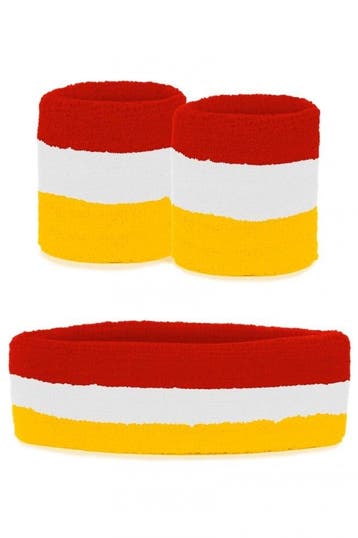 Zweetbandjes Set  Rood/Wit/Geel Oeteldonk, Ophalen of Verzenden, Nieuw