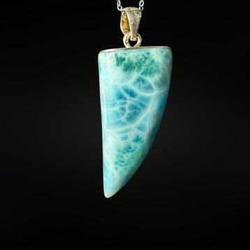 Prachtige hanger van larimar – zilver 925 Hanger - Hoogte: