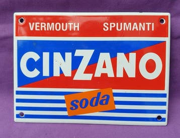 Cinzano - Emaille bord - Metaal, Emaille