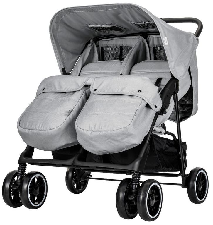 Lorelli Twin Grey Duowagen incl. Luiertas, Kinderen en Baby's, Buggy's, Nieuw, Verzenden