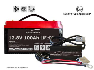 Accuset | ProLine 100Ah Smart LiFePO4-accu + 10A acculader, Ophalen of Verzenden, Nieuw, Motor en Techniek