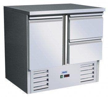 Gekoelde werkbank 1 deur 2 laden RVS  | 90 x 70 x 85/88,5 cm, Zakelijke goederen, Horeca | Keukenapparatuur, Verzenden