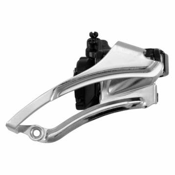 Amigo Voorderailleur - Dual P-Clamp - 28.6/31.8 mm - Staa..., Fietsen en Brommers, Fietsonderdelen, Ophalen of Verzenden, Nieuw