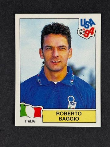 1994 Panini USA 94 World Cup, Italy: Roberto Baggio #314 - 1, Nieuw