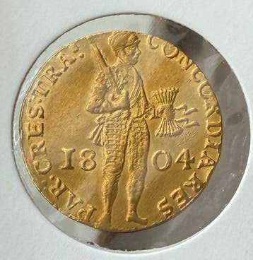 Nederland. Gouden Dukaat 1804 / Bataafsche Republiek Utrecht