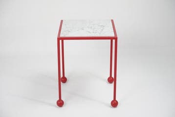 DFlab Studio - Middentafel - Orbit - Staal, Carrara marmer -