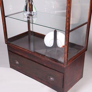 Vrijstaande Art Deco  juweliersvitrine met verlichting en pl, Ophalen of Verzenden