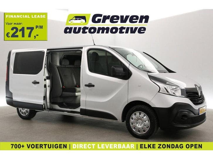 Renault Trafic 1.6 dCi T29 L2H1 | Marge | Dubbele Cabine |, Auto's, Bestelauto's, Handgeschakeld, Diesel, Zilver of Grijs, Renault