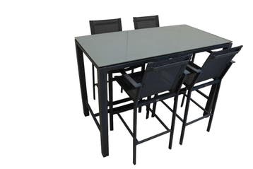 Tuin bar-/statafelset – antraciet aluminium hoge tafel met g, Tuin en Terras, Tuinsets en Loungesets, Ophalen of Verzenden, Nieuw