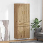 vidaXL Highboard Artisan Eiken 69,5 x 34 x 180 cm Bewerkt, Minder dan 50 cm, Verzenden, Nieuw, Minder dan 100 cm