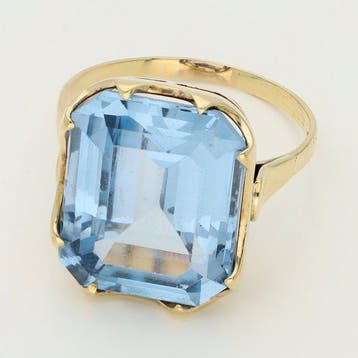 Ring - 14 karaat Geel goud - Spinel, Sieraden, Tassen en Uiterlijk, Ringen, Nieuw