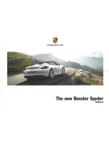 2016 PORSCHE BOXSTER SPYDER HARDCOVER BROCHURE ENGELS, Nieuw, Porsche, Author