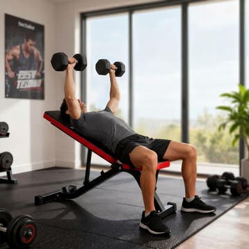 Halterbank met snelle verstelling - zwart / rood, Sport en Fitness, Fitnessmaterialen, Verzenden, Nieuw