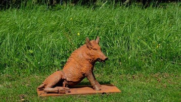 sculptuur, Wild Boar - 60 cm in length - 27 kg - 43 cm -, Antiek en Kunst