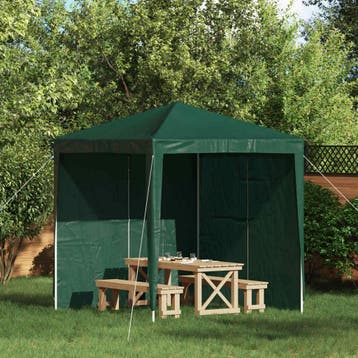 vidaXL Party Tent Zijwand 2 st 200 x 195 cm Groen PE en, Verzenden, Nieuw