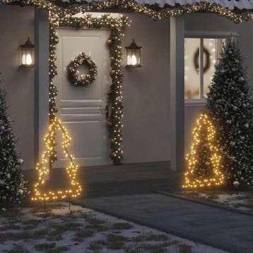vidaXL Kerstverlichting kerstboom met grondpinnen 115 LEDs, Verzenden, Nieuw
