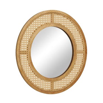 2dekans | Coast Ronde Wandspiegel - Rotan Decoratie - Houten, Huis en Inrichting, Ophalen of Verzenden, Zo goed als nieuw