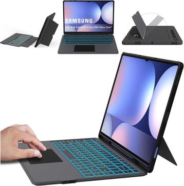 Samsung Tab Ultra Toetsenbord 14.6 | Tweedekansje | OP=OP, 13 inch of meer, Samsung Galaxy Tab S10 Ultra, S9 Ultra, S8 Ultra, Bescherming voor- en achterkant