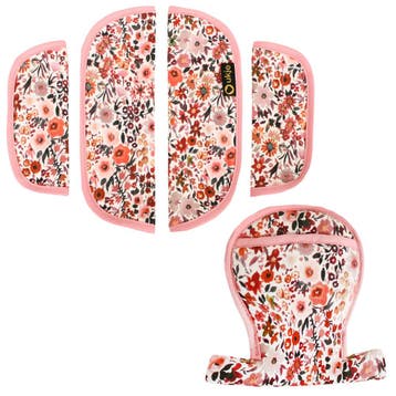 Gordelhoesjes Autostoel Buggy | Roze bloemen, Nieuw