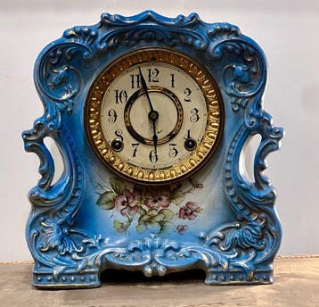 Klok - Porselein - 1850-1900 - Ansonia Clock& Co New York