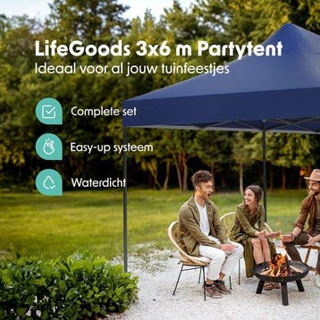 2dekans | LifeGoods Partytent - Paviljoen - Easy Up -, Ophalen of Verzenden, Zo goed als nieuw