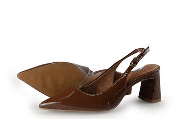 No Stress Slingbacks in maat 38 Bruin, Kleding | Dames, Bruin, Verzenden, Zo goed als nieuw, No Stress