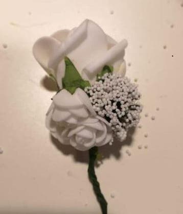 Corsage Roos Wit CPR182 -B Maatwerk, Ophalen of Verzenden, Nieuw