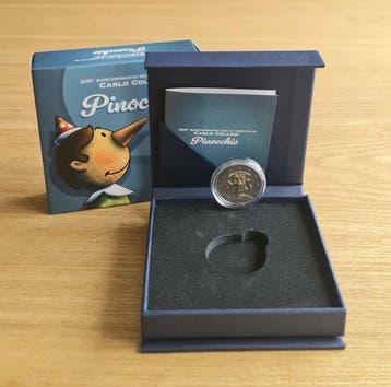 Italië. 2 Euro 2026 Pinocchio Reverse Proof (Zonder